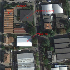 Planimetria e identificazione porzione di edificio scolastico oggetto di intervento
